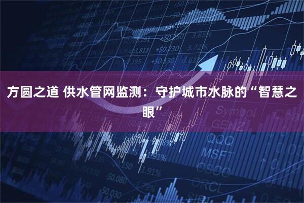 方圆之道 供水管网监测：守护城市水脉的“智慧之眼”