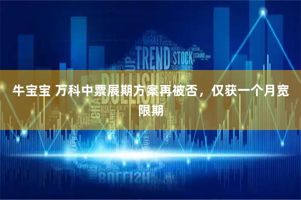 牛宝宝 万科中票展期方案再被否，仅获一个月宽限期